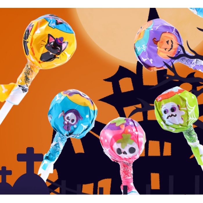 (mẫu 2022) kẹo mút halloween ma quái candy halloween