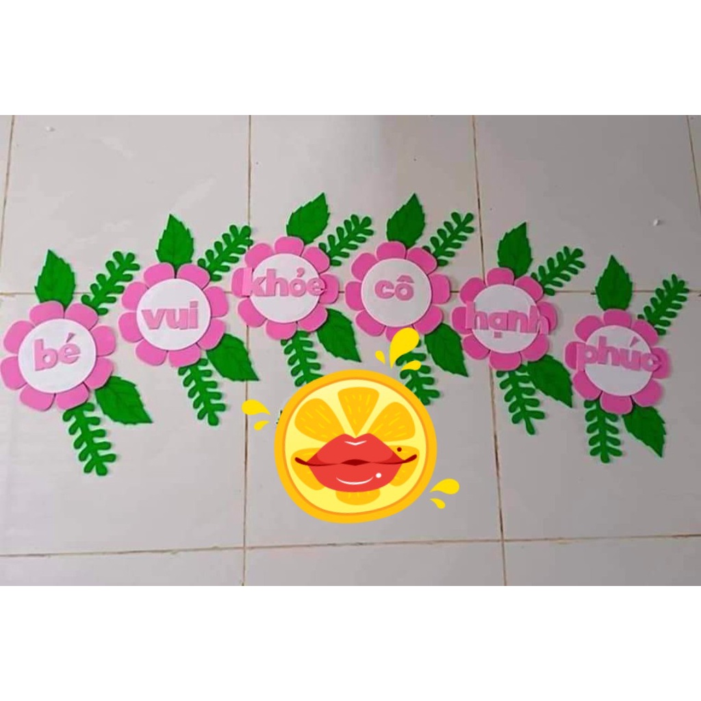 Hoa khẩu hiệu lớp mầm non