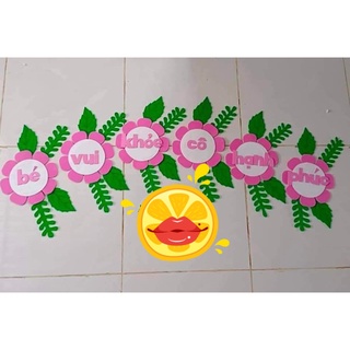 Hoa khẩu hiệu lớp mầm non