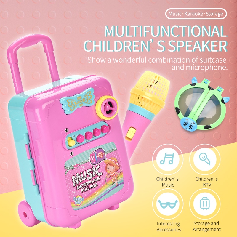 Đồ Chơi Micro Hát Karaoke Hình Vali Cho Bé