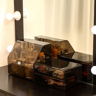 ℗♣✼Hộp bảo quản mỹ phẩm acrylic chống bụi và che gia dụng Giá đựng để bàn đơn giản trong suốt có dung lượng lớn <