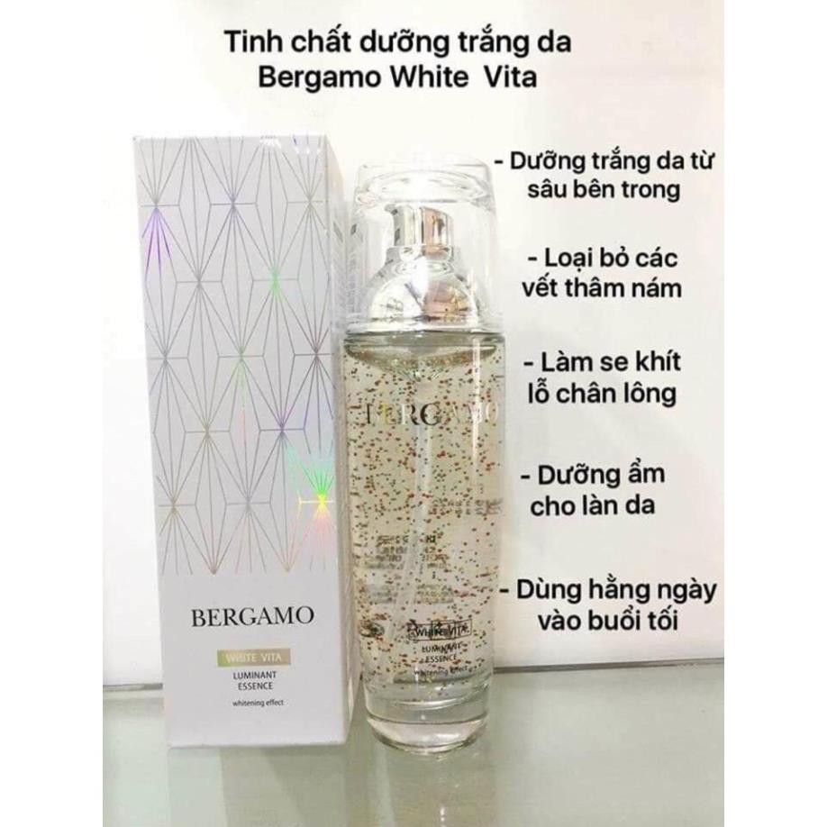 Srum dưỡng da BERGAMO 24k Gold Briliant Essence 100ml, srum cải thiện da mờ thâm nám