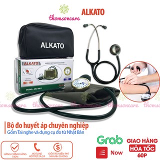 Bộ máy đo huyết áp cơ ALkato bằng quả bóp và đai quấn bắp tay