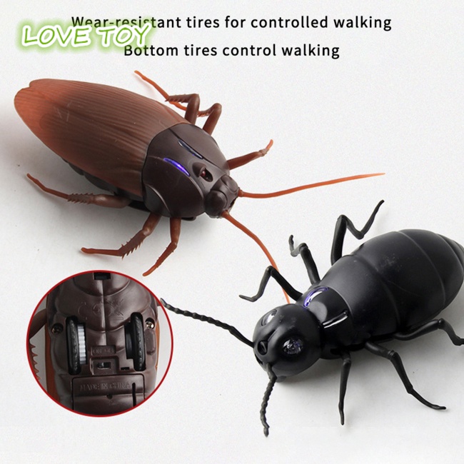 Nkodok Đồ Chơi Con Gián Điện Tử Điều Khiển Từ Xa Hồng Ngoại Mô Phỏng Gián Giả Trò Đùa Thú Vị