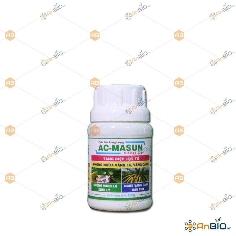 Phân Bón Manhe Sunfat AC-MASUN (Magie + S) Hũ 100g TĂNG DIỆP LỤC TỐ PHÒNG NGỪA VÀNG LÁ, VÀNG CÀNH - 