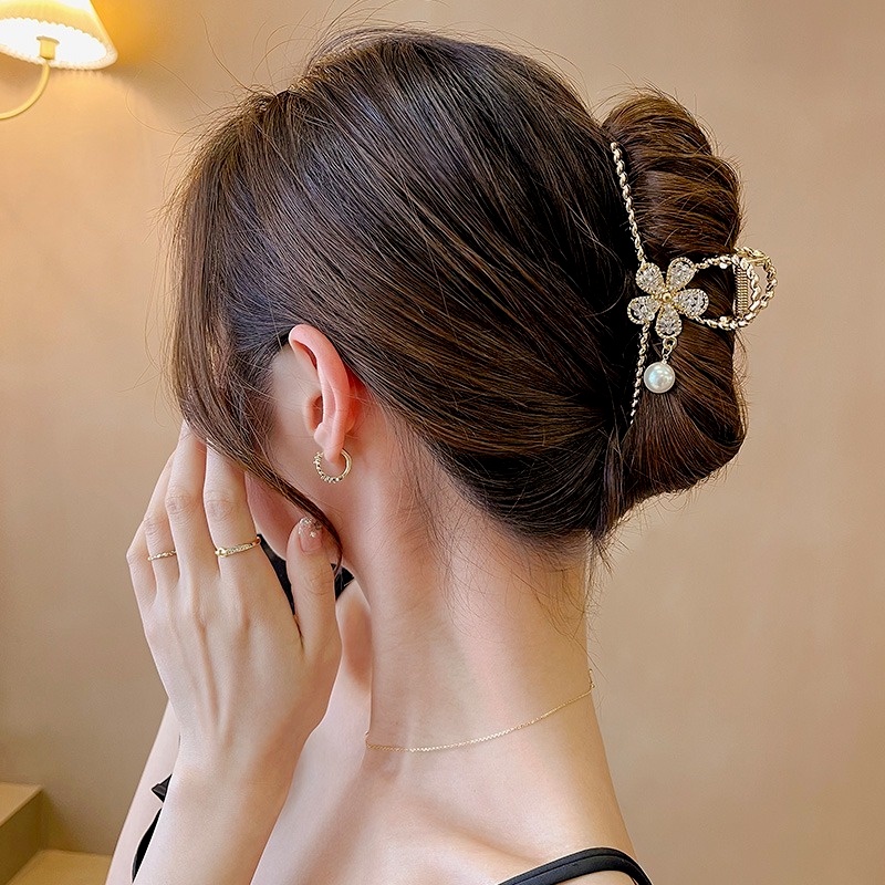 Kẹp Tóc Kim Loại Cỡ Lớn Tinh Tế Thời Trang Tinh Tế Phong Cách Hàn Quốc