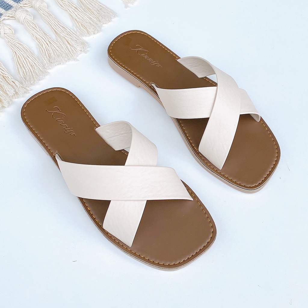 Dép Birken nữ quai chéo thời trang thương hiệu Detaunisex dép lê mùa hè - DX02