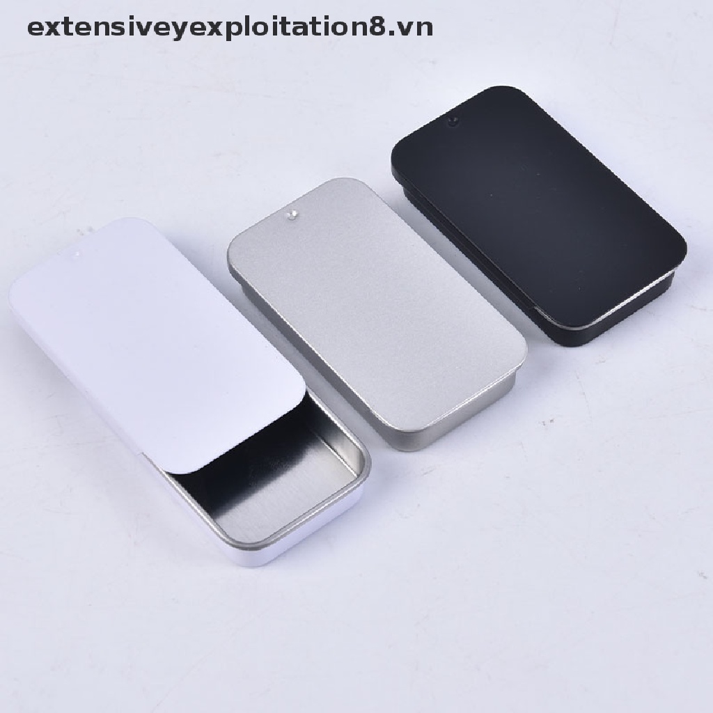 Hộp thiếc mini có nắp trượt đựng đồ tiện dụng