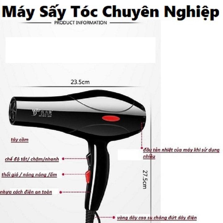 Máy sấy tóc - Máy sây tóc mini SALON - Máy sấy tóc 3000W - Máy sấy tóc bảo vệ mái tóc của bạn không lo bị hư tổn