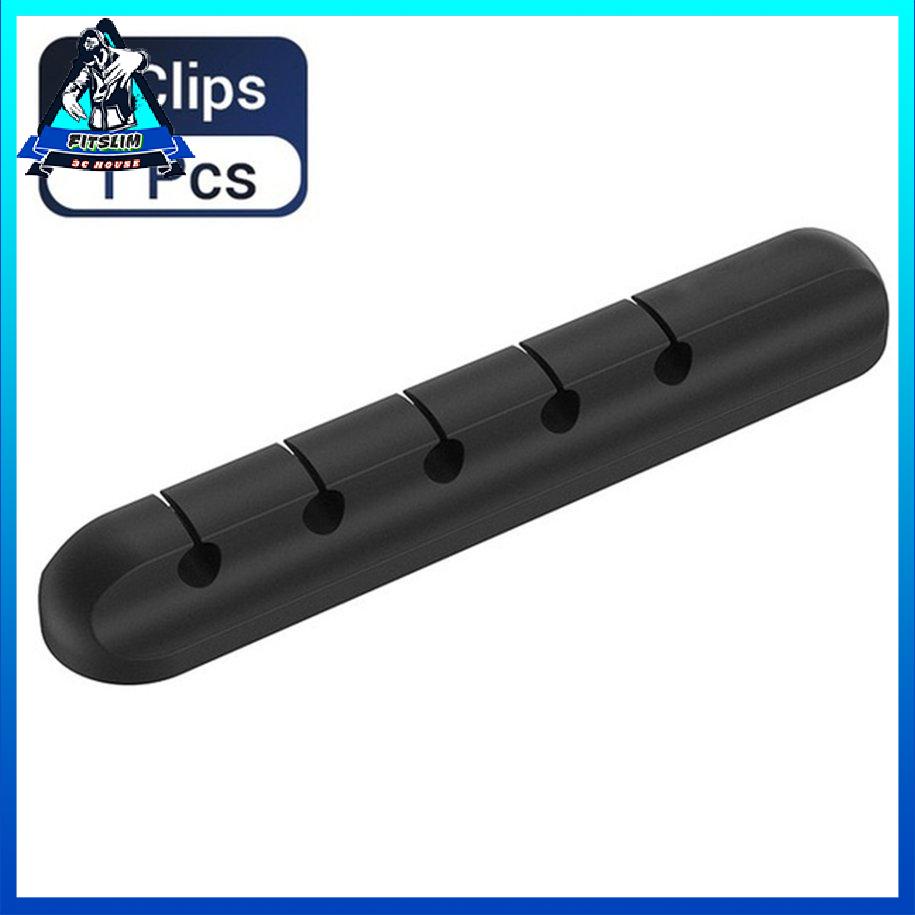 Bộ tổ chức cáp Silicone Usb Cáp Winder Máy tính để bàn Quản lý gọn gàng Giá đỡ cáp [8/13]