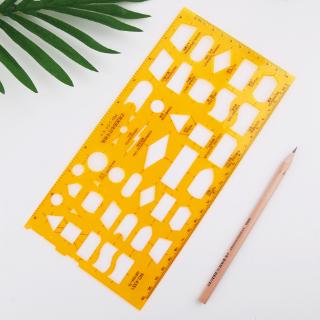 Thước đo khuôn kí hiệu bằng nhựa dùng vẽ hình dành cho học sinh