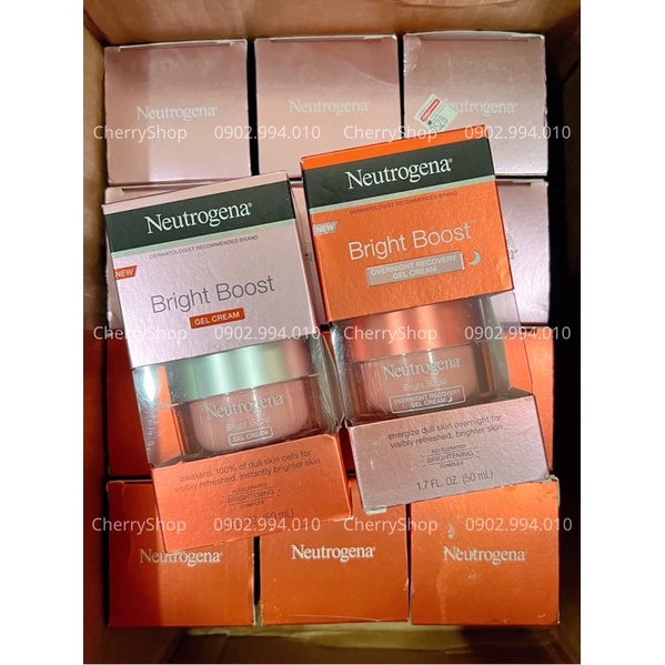 [Hàng USA] Kem dưỡng cấp ẩm và làm sáng da Neutrogena Bright Boost Gel Cream (50ml)