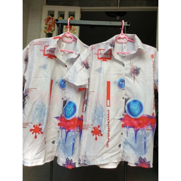 Áo Sơ Mi Tay Ngắn Unisex Cổ Bẻ Phong Cách Hàn Quốc Freesize