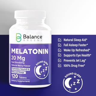 Melatonin high potency 20mg - 120 viên mỹ - giúp ngủ ngon