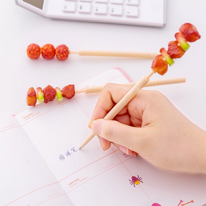 Bút Bi Nước Hình Thịt Xiên Nướng Độc Lạ Hài Hước
