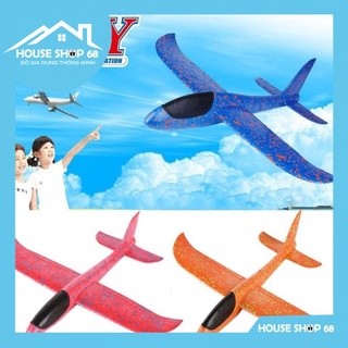 Máy bay xốp, máy bay phóng cực xa, size xl 48cm, có đèn led, trò chơi vận động
