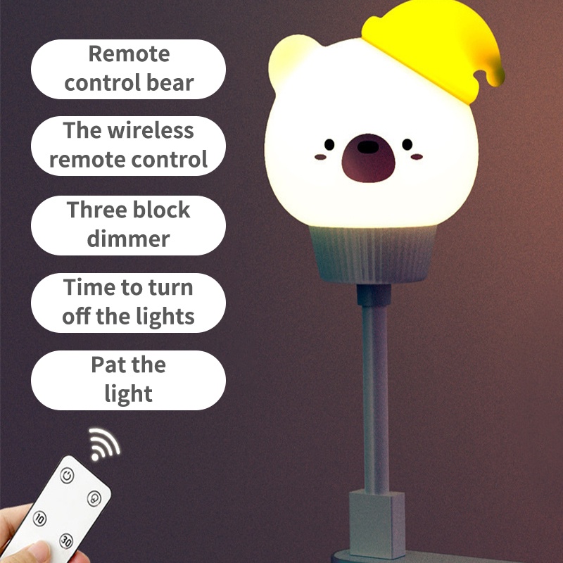 Đèn Ngủ LED USB Điều Khiển Từ Xa Hình Động Vật Hoạt Hình Dễ Thương