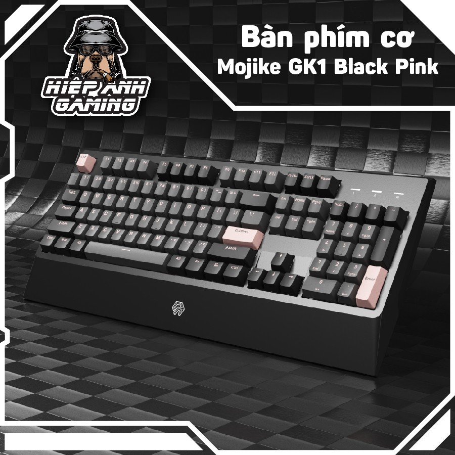 Bàn phím cơ Mojike GK1 Black Pink (AKKO sw v2 / LED trắng) | Bảo hành chính hãng 12 tháng