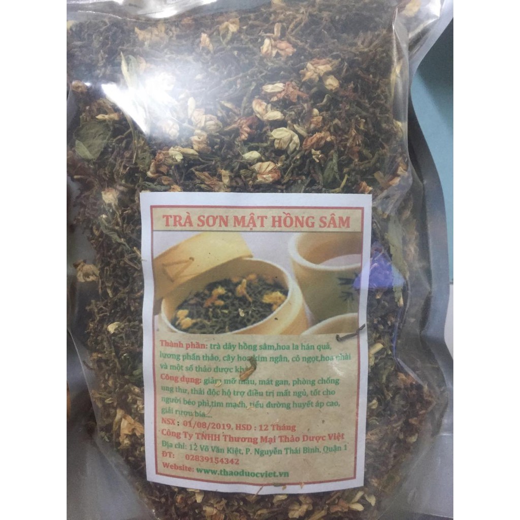500g Trà Sơn Mật Hồng Sâm Sapa giúp ngủ ngon - Hàng công ty Thảo Dược Việt