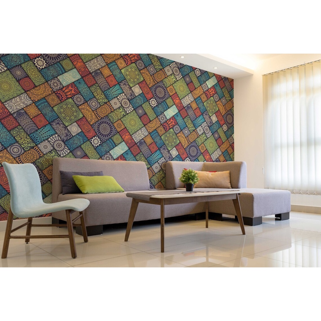 Decal 5m thổ cẩm dán tường, dán bếp, trang trí nhà cửa - HN Decor