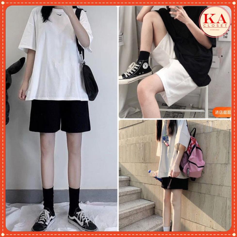 Quần ống rộng dáng ngắn freesize unisex Quần short đùi nam nữ bazic chất thể thao dầy mịn không xù