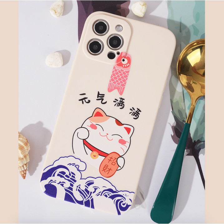 Ốp lưng iphone Tết 2023 bảo vệ camera Mèo Thần Tài dành cho ip 11 7plus 6 6plus 8plus x xr xsmax 11/12/13promax e86