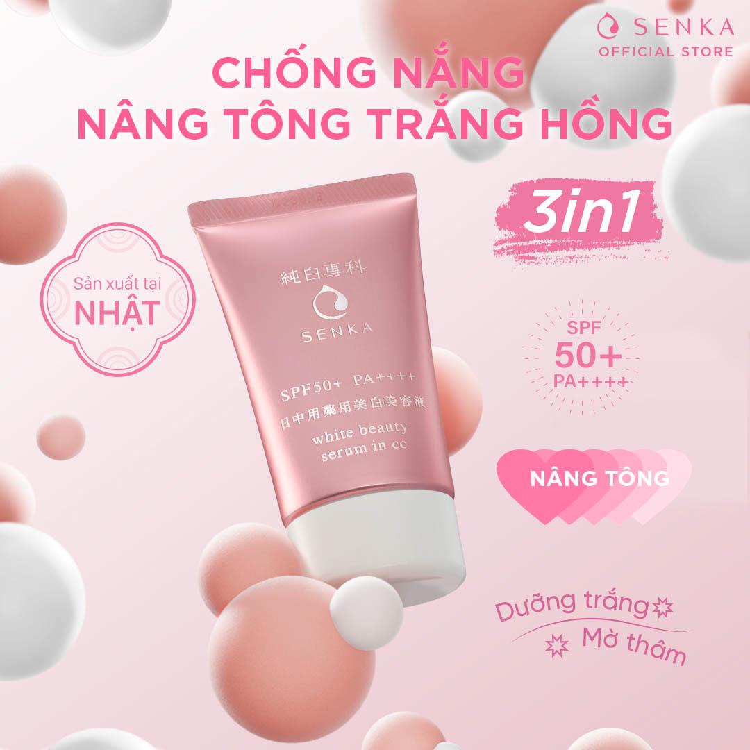 Chống nắng serum 3 trong 1 Senka White Beauty CC 40g