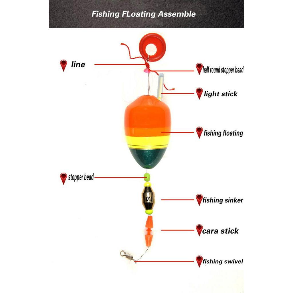 Bộ 50 / 100 Phao Câu Cá Hình Hạt Đậu