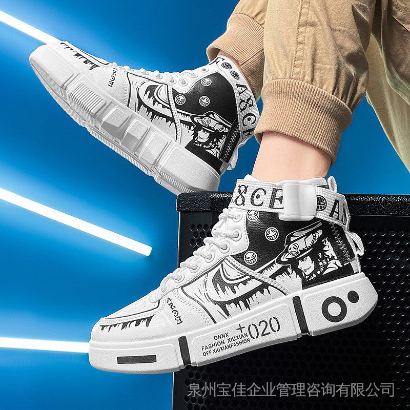 Giày Thể Thao Họa Tiết Anime One Piece / Portacos D Ace Thoải Mái Chất Lượng Cao Cho Nam