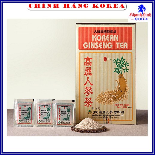 Trà Hồng Sâm Hàn Quốc Chính Hãng Buleebang, Hộp 100 gói x 3gr