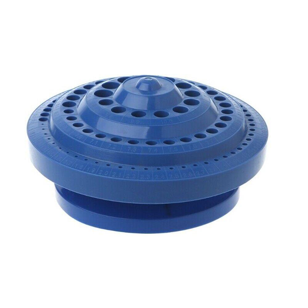TAYLOR1 Hộp Đựng Mũi Khoan 100 Lỗ Cứng Màu Xanh Dương