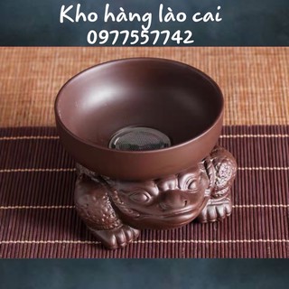 lọc trà gốm tử sa(tặng kèm tống)