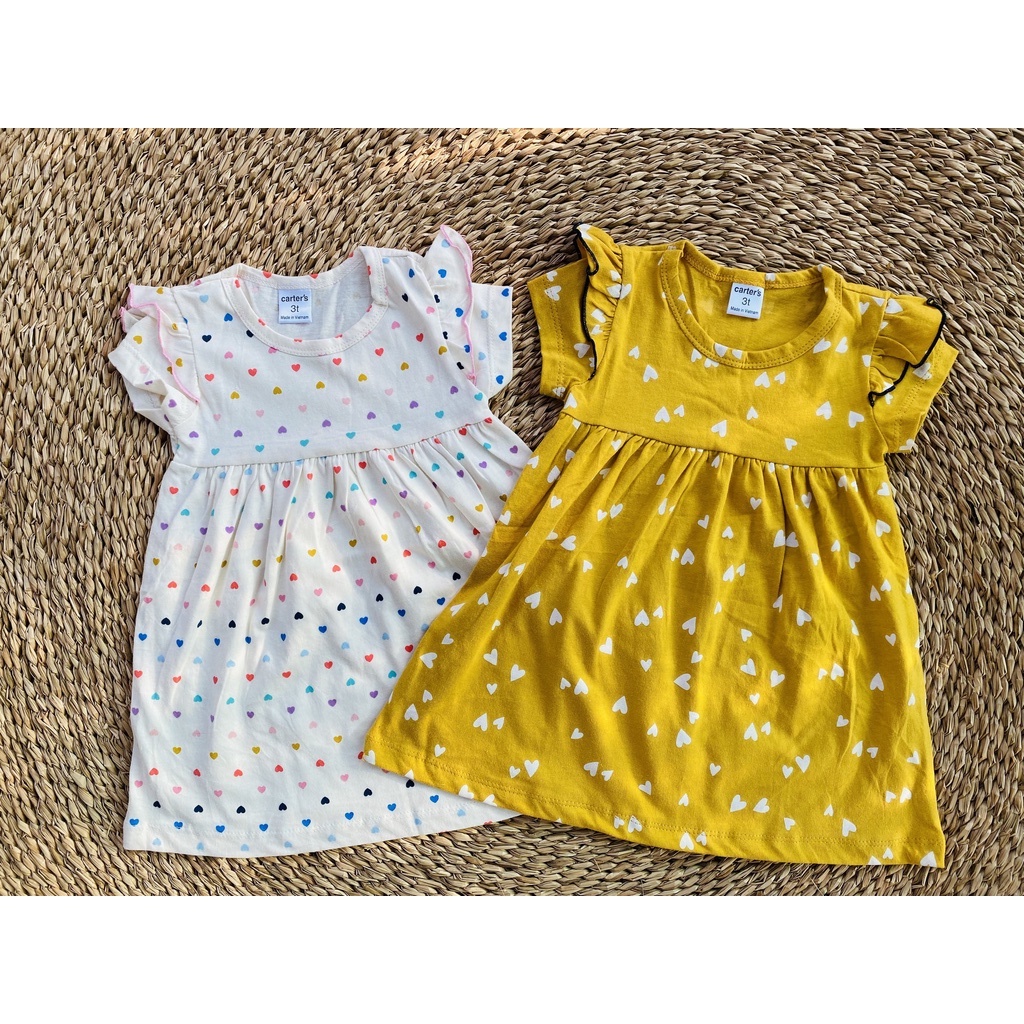 Váy cotton cánh tiên họa tiết dễ thương cho bé gái