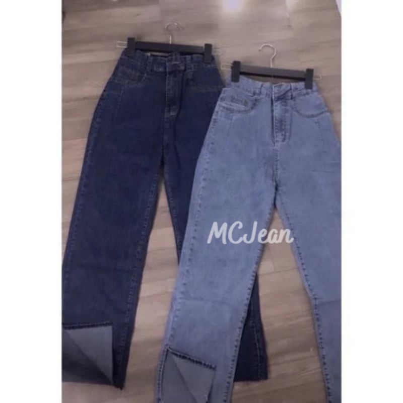 Quần jean nữ xẻ gấu nhạt co dãn 4 chiều phong cách Hàn Quốc | BigBuy360 - bigbuy360.vn