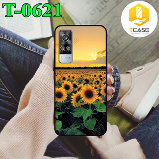 Ốp lưng nhám chống sốc in hình dành cho Vivo Y51 2020, Y53s 4G, Y31, Y51A in hình hoa hướng dương