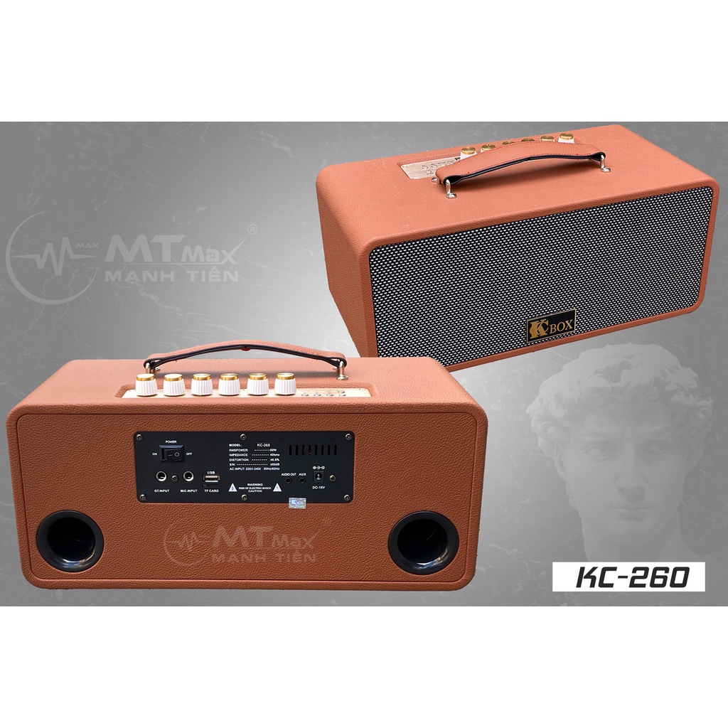 Loa Karaoke Di Động KCBOX KC260 âm thanh sống động thiết kế độc đáo, Tặng kèm micro kèm theo loa
