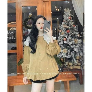 Áo sơ mi cổ bèo thời trang.