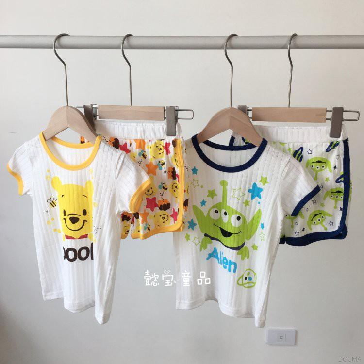 Bộ áo thun ngắn tay + quần short năng động cho bé trai và gái
