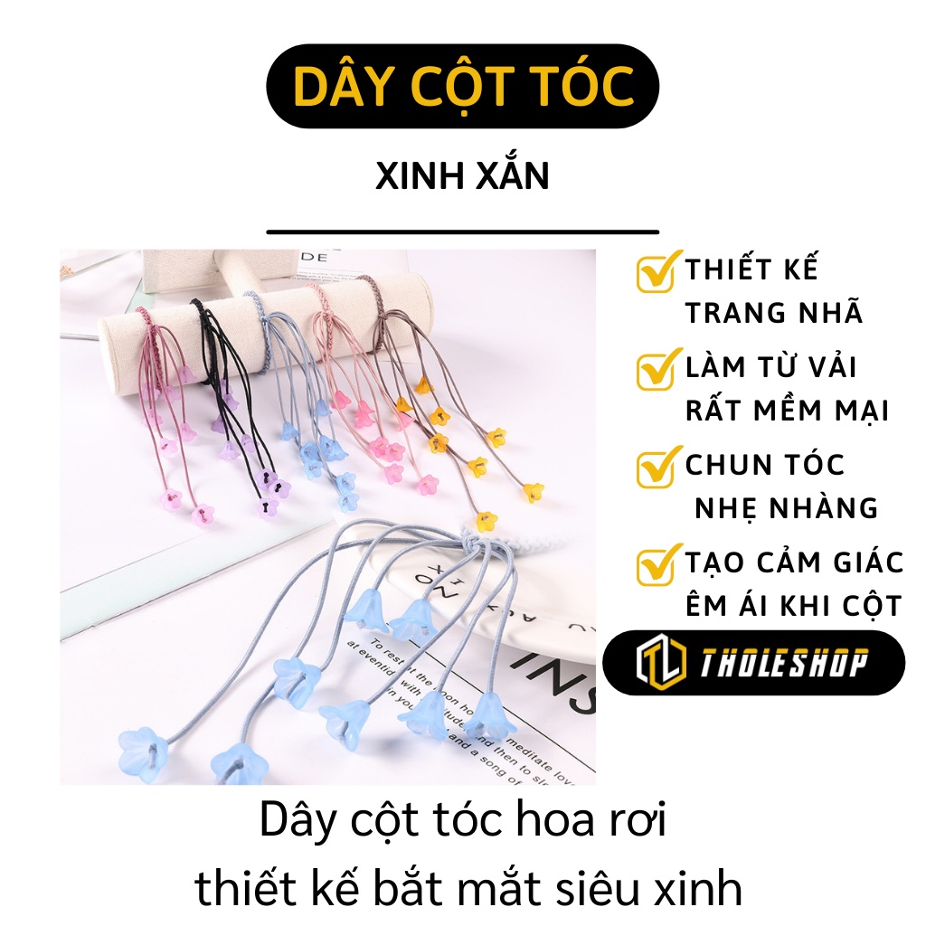 Dây Cột Tóc - Dây Chun Buộc Tóc Cổ Trang Kiểu Hoa Rơi Nhẹ Nhàng, Xinh Xắn Cho Nữ 9028