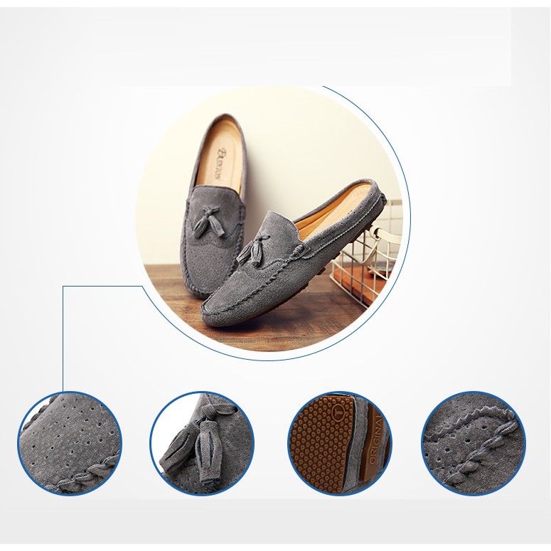 Giày lười bằng da kiểu dáng thời trang dành cho nam