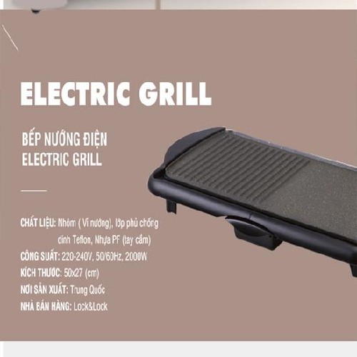 Bếp Nướng Điện Lock&Lock Electric Grill EJG231 (2000W)