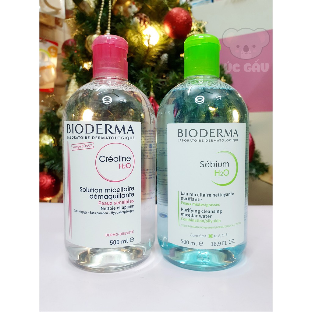 Nước Tẩy Trang Bioderma Xanh, Hồng 500ml