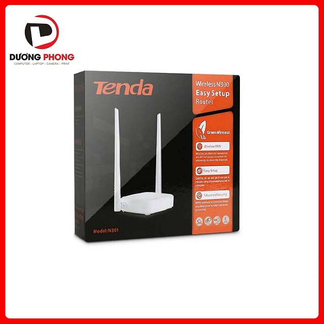 Bộ phát Wifi 2 râu Tenda N301-Tốc độ 300Mbps Chính Hãng | BigBuy360 - bigbuy360.vn