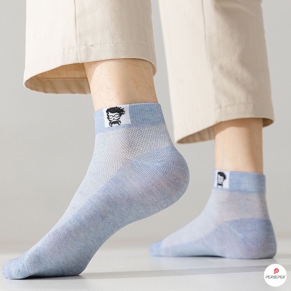 Tất vớ cổ ngắn nam công sở chất liệu vải Hàn thoáng khí chống hôi chân - Sope Shop