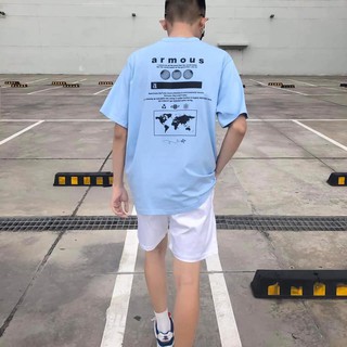 Áo thun nữ tay lỡ freesize phông form rộng dáng Unisex, mặc lớp, nhóm, cặp in chữ ar mous THẾ GIỚI