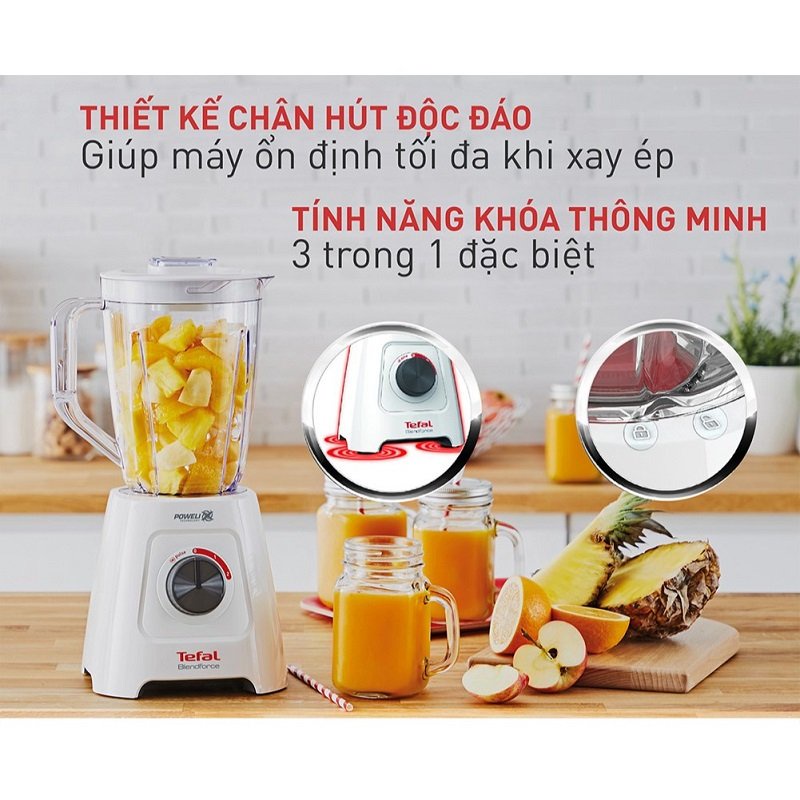 Máy Xay Sinh Tố và Ép Trái Cây Tefal BL42Q166- 2L-Hàng Chính Hãng-BH 2 Năm