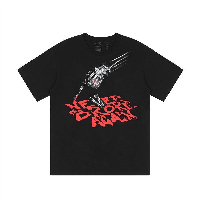 Áo Thun Cotton Tay Ngắn In Chữ Vlone Cổ Điển Thời Trang Dành Cho Cặp Đôi