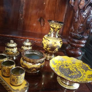 Bộ thờ cúng 3d rồng vàng.