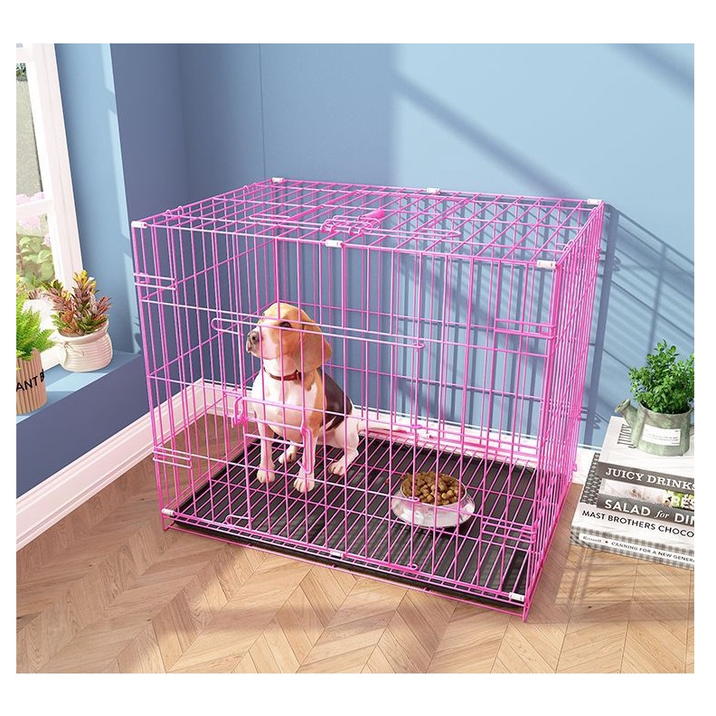 Lồng Chó Mèo Sơn Tĩnh Điện Gấp Gọn 3 Kích Cỡ Nhiều Màu Sắc