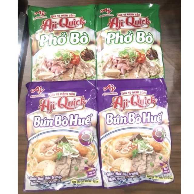 Gia Vị Nêm Sẵn Aji Quick Bò/ Bún Bò Huế 59g